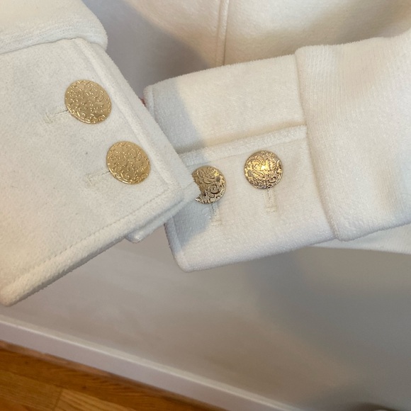 Vaute Couture plush cream short pea coat - size XS Made in USA vegan - Picture 16 of 16